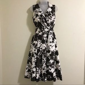 Sleeveless Faux Wrap Dress